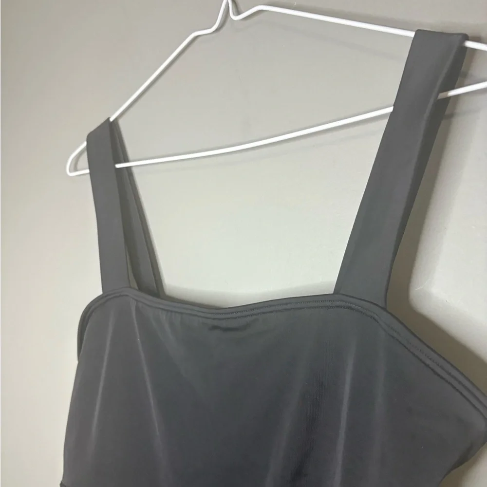 DKNY Black Mesh Panel One Piece Swimsuit | Size 14 | Chic Cutout - Picture 3 of 9